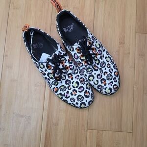 Dr. Martens Multicolor Skull Leopard Lace-Up Shoes